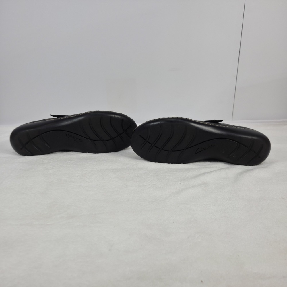 Clarks Women's Size 8.5 M Ashland Spin Q Black Leather Shoes - Picture 12 of 16